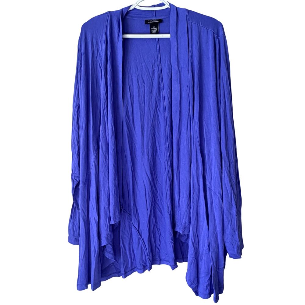 Any Wear by Catherines Blue Cardigan Size 2X (22/24W)